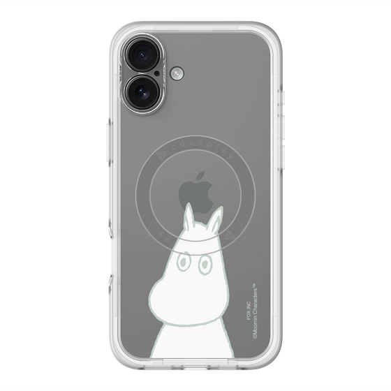 スリムプロテクションプレミアムケース with MagSafe［ MOOMIN - Troubled face ］
