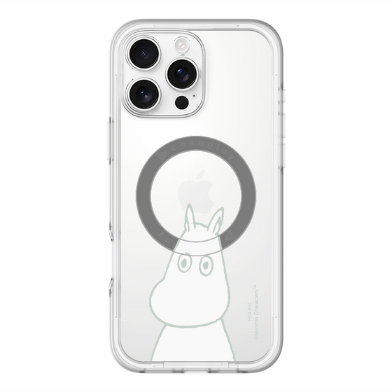 スリムプロテクションプレミアムケース with MagSafe［ MOOMIN - Troubled face ］