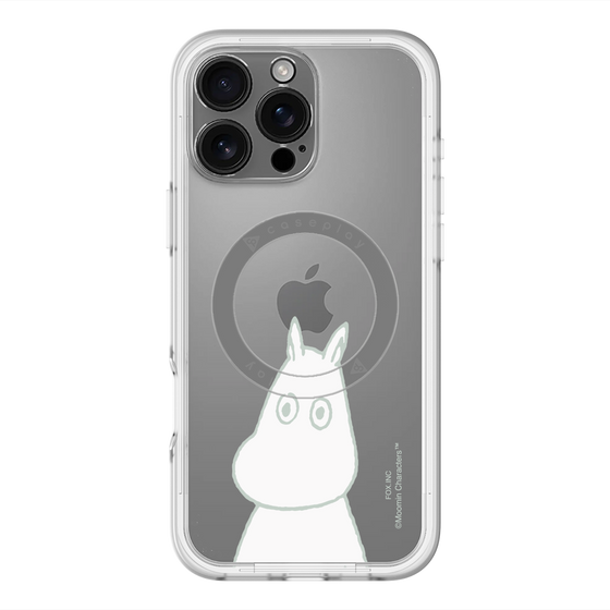 スリムプロテクションプレミアムケース with MagSafe［ MOOMIN - Troubled face ］