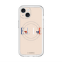 スリムプロテクションプレミアムケース with MagSafe［ ELLE×マイメロディ＆クロミ - ロゴ - ベージュ ］