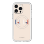 スリムプロテクションプレミアムケース with MagSafe［ ELLE×マイメロディ＆クロミ - ロゴ - ベージュ ］