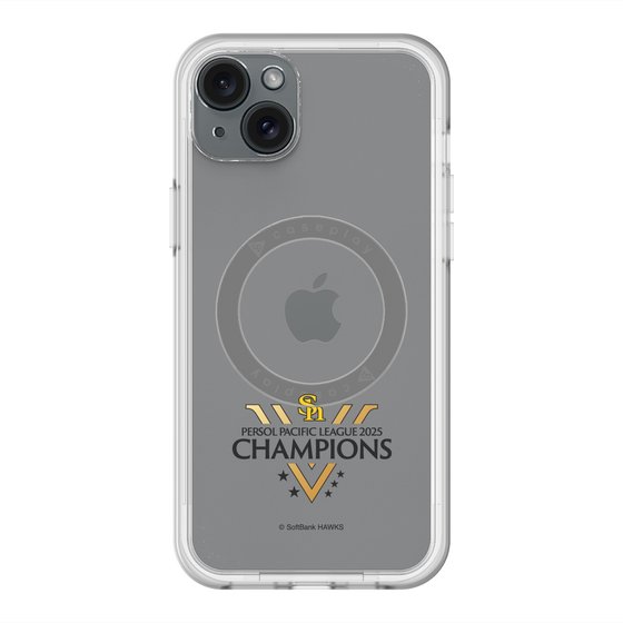 スリムプロテクションプレミアムケース with MagSafe［ 福岡ソフトバンクホークス - PERSOL PACIFIC LEAGUE 2025 CHAMOIONS ロゴ - クリア ］