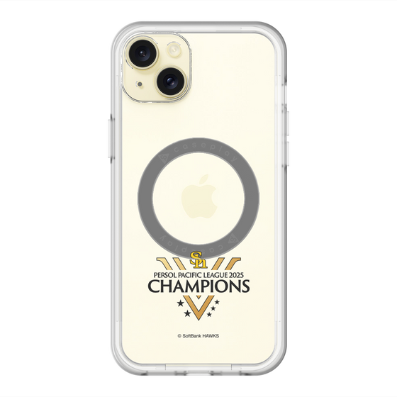 スリムプロテクションプレミアムケース with MagSafe［ 福岡ソフトバンクホークス - PERSOL PACIFIC LEAGUE 2025 CHAMOIONS ロゴ - クリア ］