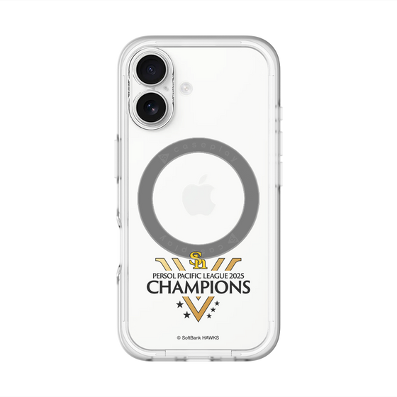 スリムプロテクションプレミアムケース with MagSafe［ 福岡ソフトバンクホークス - PERSOL PACIFIC LEAGUE 2025 CHAMOIONS ロゴ - クリア ］