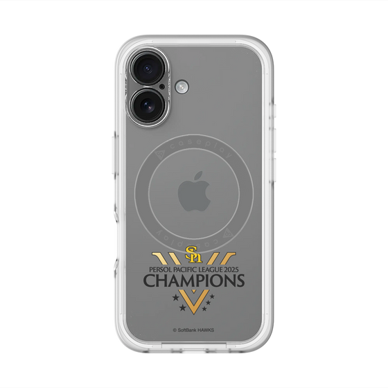 スリムプロテクションプレミアムケース with MagSafe［ 福岡ソフトバンクホークス - PERSOL PACIFIC LEAGUE 2025 CHAMOIONS ロゴ - クリア ］