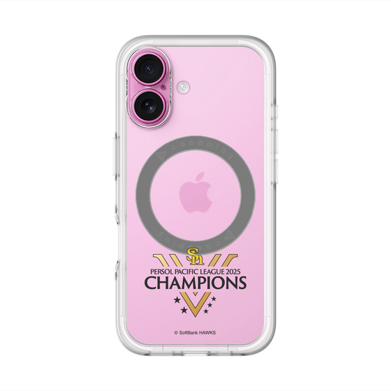 スリムプロテクションプレミアムケース with MagSafe［ 福岡ソフトバンクホークス - PERSOL PACIFIC LEAGUE 2025 CHAMOIONS ロゴ - クリア ］