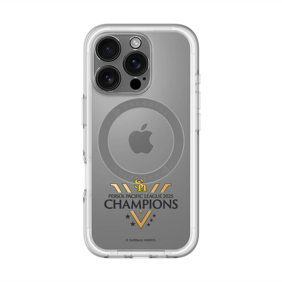 スリムプロテクションプレミアムケース with MagSafe［ 福岡ソフトバンクホークス - PERSOL PACIFIC LEAGUE 2025 CHAMOIONS ロゴ - クリア ］