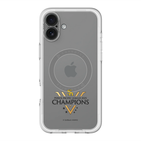 スリムプロテクションプレミアムケース with MagSafe［ 福岡ソフトバンクホークス - PERSOL PACIFIC LEAGUE 2025 CHAMOIONS ロゴ - クリア ］