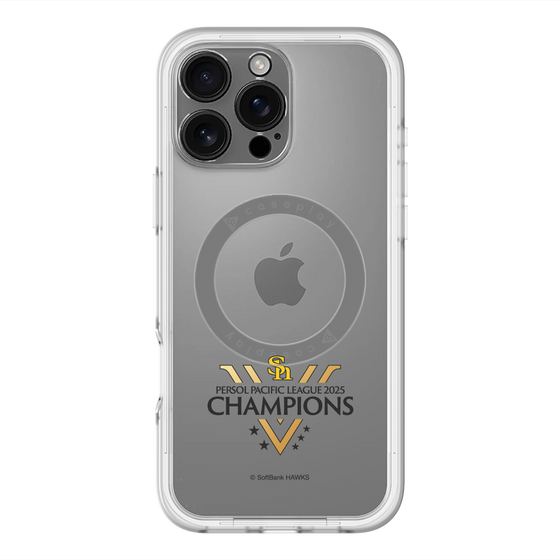 スリムプロテクションプレミアムケース with MagSafe［ 福岡ソフトバンクホークス - PERSOL PACIFIC LEAGUE 2025 CHAMOIONS ロゴ - クリア ］