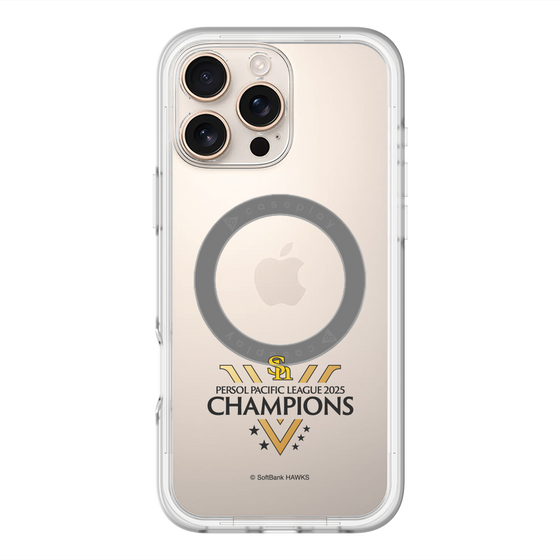 スリムプロテクションプレミアムケース with MagSafe［ 福岡ソフトバンクホークス - PERSOL PACIFIC LEAGUE 2025 CHAMOIONS ロゴ - クリア ］