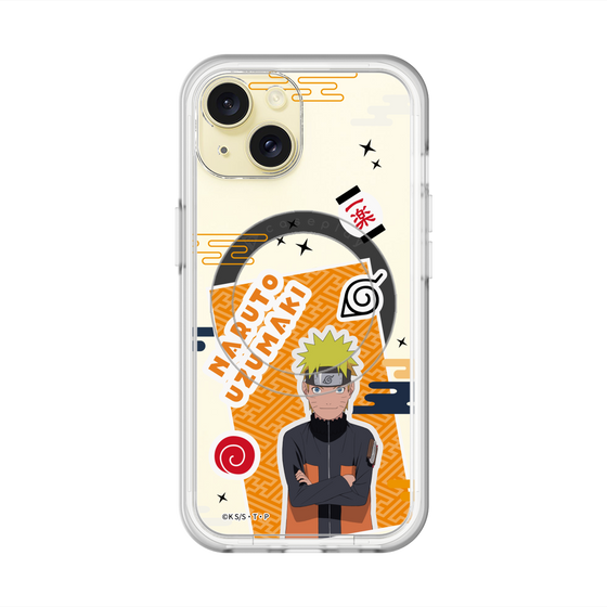 スリムプロテクションプレミアムケース with MagSafe［ NARUTO -ナルト- 疾風伝 - ステッカー - うずまきナルト ］