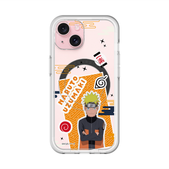 スリムプロテクションプレミアムケース with MagSafe［ NARUTO -ナルト- 疾風伝 - ステッカー - うずまきナルト ］