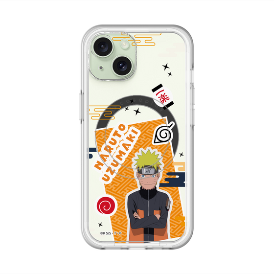 スリムプロテクションプレミアムケース with MagSafe［ NARUTO -ナルト- 疾風伝 - ステッカー - うずまきナルト ］