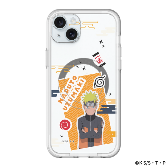 スリムプロテクションプレミアムケース with MagSafe［ NARUTO-ナルト- 疾風伝 - ステッカー - うずまきナルト ］