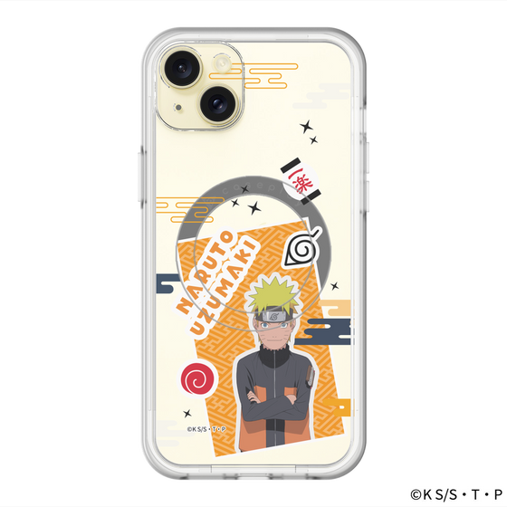 スリムプロテクションプレミアムケース with MagSafe［ NARUTO -ナルト- 疾風伝 - ステッカー - うずまきナルト ］