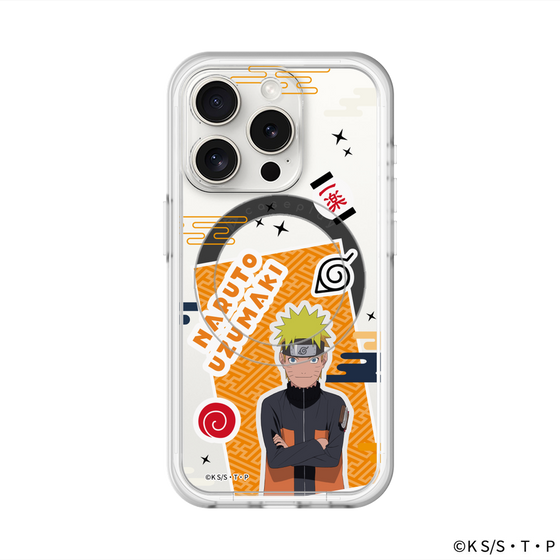 スリムプロテクションプレミアムケース with MagSafe［ NARUTO-ナルト- 疾風伝 - ステッカー - うずまきナルト ］