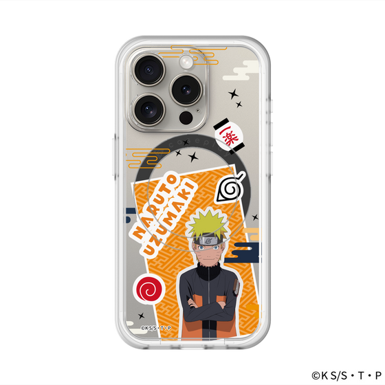 スリムプロテクションプレミアムケース with MagSafe［ NARUTO -ナルト- 疾風伝 - ステッカー - うずまきナルト ］