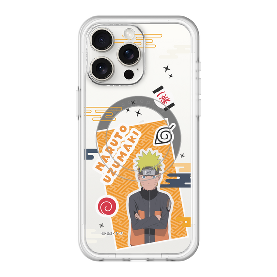 スリムプロテクションプレミアムケース with MagSafe［ NARUTO -ナルト- 疾風伝 - ステッカー - うずまきナルト ］