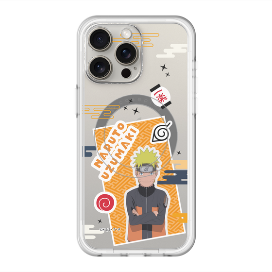 スリムプロテクションプレミアムケース with MagSafe［ NARUTO -ナルト- 疾風伝 - ステッカー - うずまきナルト ］