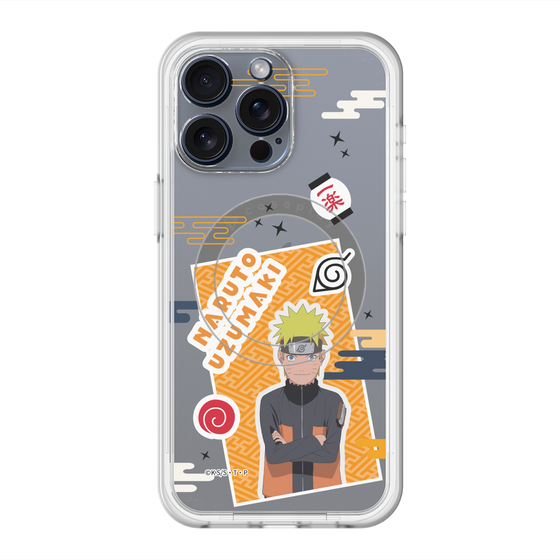 スリムプロテクションプレミアムケース with MagSafe［ NARUTO -ナルト- 疾風伝 - ステッカー - うずまきナルト ］