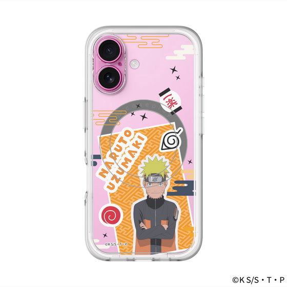 スリムプロテクションプレミアムケース with MagSafe［ NARUTO -ナルト- 疾風伝 - ステッカー - うずまきナルト ］