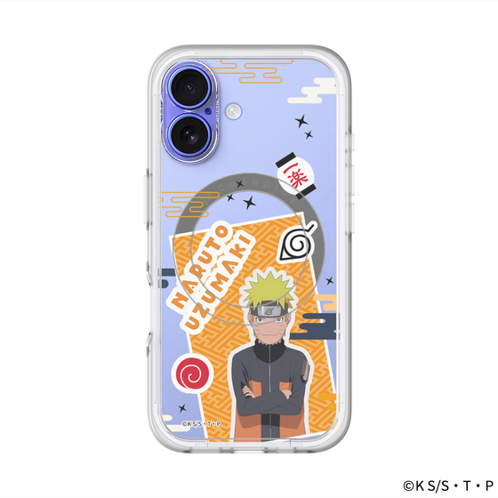 スリムプロテクションプレミアムケース with MagSafe［ NARUTO -ナルト- 疾風伝 - ステッカー - うずまきナルト ］