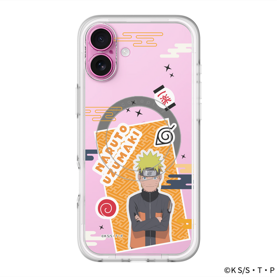 スリムプロテクションプレミアムケース with MagSafe［ NARUTO -ナルト- 疾風伝 - ステッカー - うずまきナルト ］