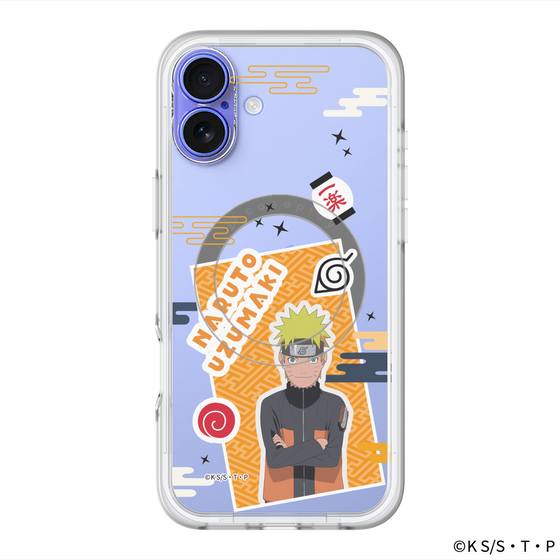 スリムプロテクションプレミアムケース with MagSafe［ NARUTO -ナルト- 疾風伝 - ステッカー - うずまきナルト ］