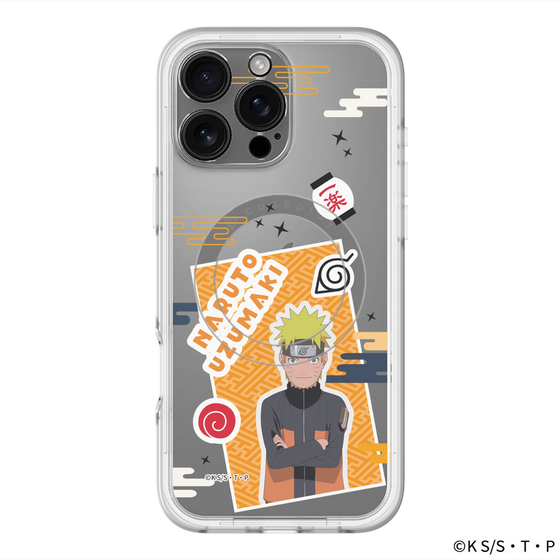 スリムプロテクションプレミアムケース with MagSafe［ NARUTO -ナルト- 疾風伝 - ステッカー - うずまきナルト ］