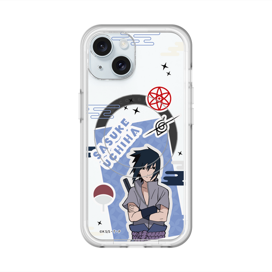 スリムプロテクションプレミアムケース with MagSafe［ NARUTO -ナルト- 疾風伝 - ステッカー - うちはサスケ ］