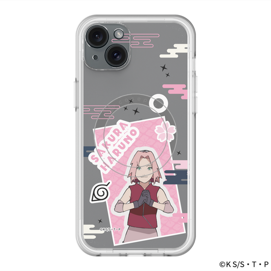 スリムプロテクションプレミアムケース with MagSafe［ NARUTO -ナルト- 疾風伝 - ステッカー - 春野サクラ ］