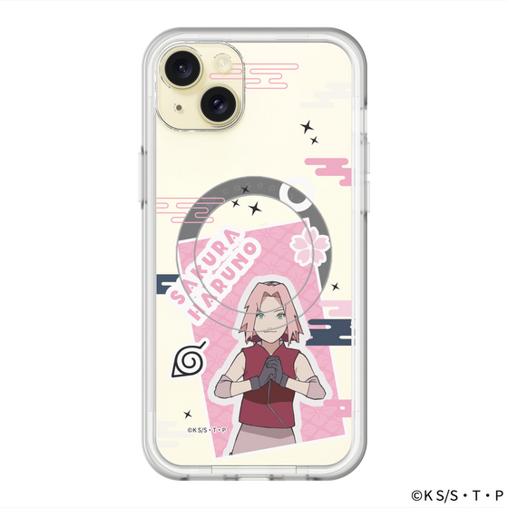 スリムプロテクションプレミアムケース with MagSafe［ NARUTO -ナルト- 疾風伝 - ステッカー - 春野サクラ ］