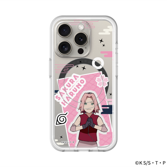 スリムプロテクションプレミアムケース with MagSafe［ NARUTO -ナルト- 疾風伝 - ステッカー - 春野サクラ ］