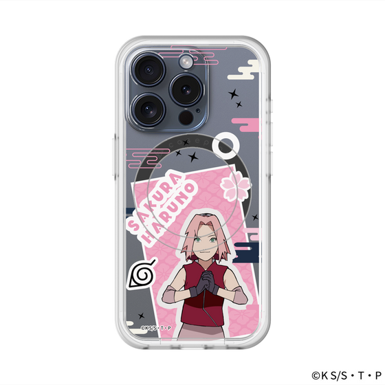 スリムプロテクションプレミアムケース with MagSafe［ NARUTO -ナルト- 疾風伝 - ステッカー - 春野サクラ ］