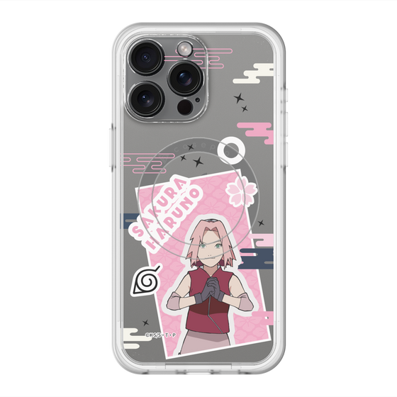 スリムプロテクションプレミアムケース with MagSafe［ NARUTO -ナルト- 疾風伝 - ステッカー - 春野サクラ ］