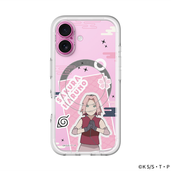スリムプロテクションプレミアムケース with MagSafe［ NARUTO -ナルト- 疾風伝 - ステッカー - 春野サクラ ］