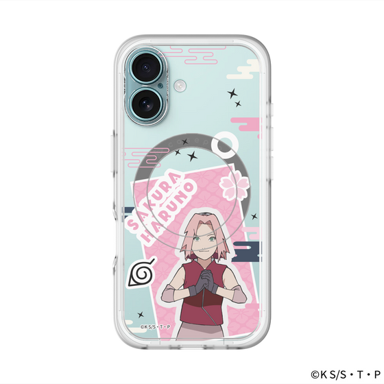 スリムプロテクションプレミアムケース with MagSafe［ NARUTO -ナルト- 疾風伝 - ステッカー - 春野サクラ ］