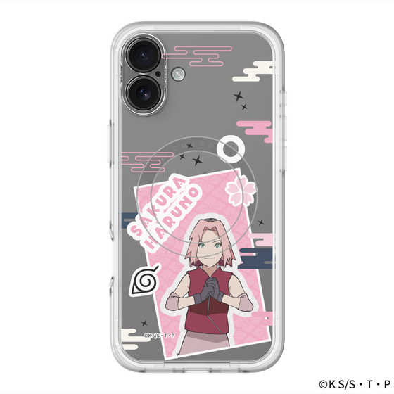 スリムプロテクションプレミアムケース with MagSafe［ NARUTO -ナルト- 疾風伝 - ステッカー - 春野サクラ ］