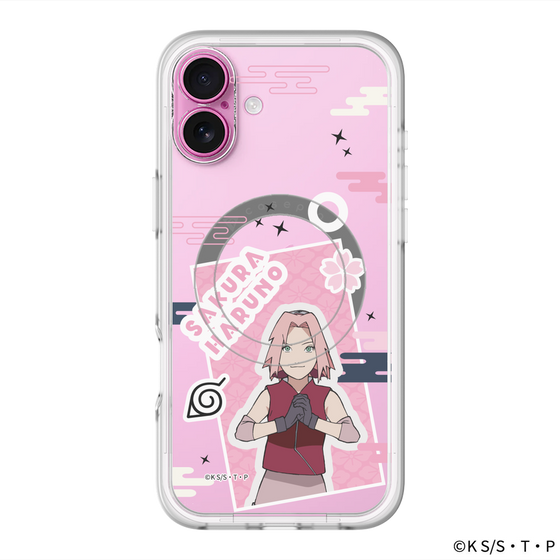 スリムプロテクションプレミアムケース with MagSafe［ NARUTO -ナルト- 疾風伝 - ステッカー - 春野サクラ ］