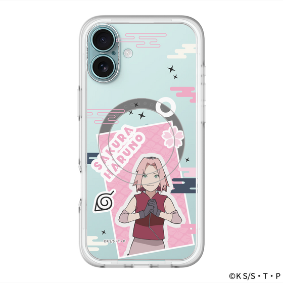 スリムプロテクションプレミアムケース with MagSafe［ NARUTO -ナルト- 疾風伝 - ステッカー - 春野サクラ ］