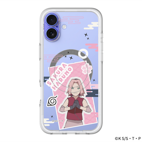 スリムプロテクションプレミアムケース with MagSafe［ NARUTO -ナルト- 疾風伝 - ステッカー - 春野サクラ ］