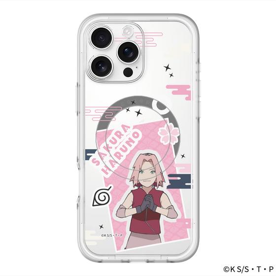 スリムプロテクションプレミアムケース with MagSafe［ NARUTO-ナルト- 疾風伝 - ステッカー - 春野サクラ ］