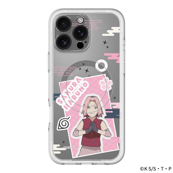 スリムプロテクションプレミアムケース with MagSafe［ NARUTO -ナルト- 疾風伝 - ステッカー - 春野サクラ ］