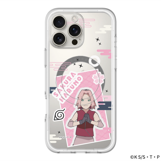 スリムプロテクションプレミアムケース with MagSafe［ NARUTO -ナルト- 疾風伝 - ステッカー - 春野サクラ ］