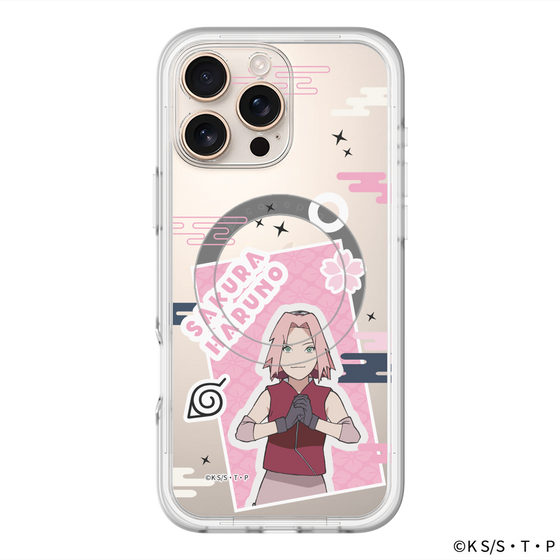 スリムプロテクションプレミアムケース with MagSafe［ NARUTO -ナルト- 疾風伝 - ステッカー - 春野サクラ ］