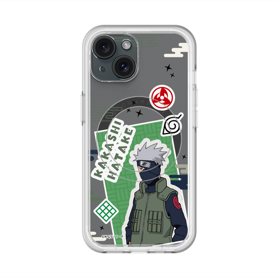 スリムプロテクションプレミアムケース with MagSafe［ NARUTO -ナルト- 疾風伝 - ステッカー - はたけカカシ ］