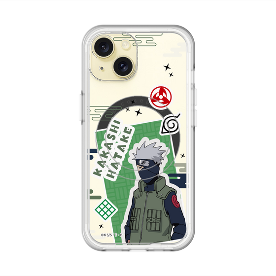 スリムプロテクションプレミアムケース with MagSafe［ NARUTO -ナルト- 疾風伝 - ステッカー - はたけカカシ ］