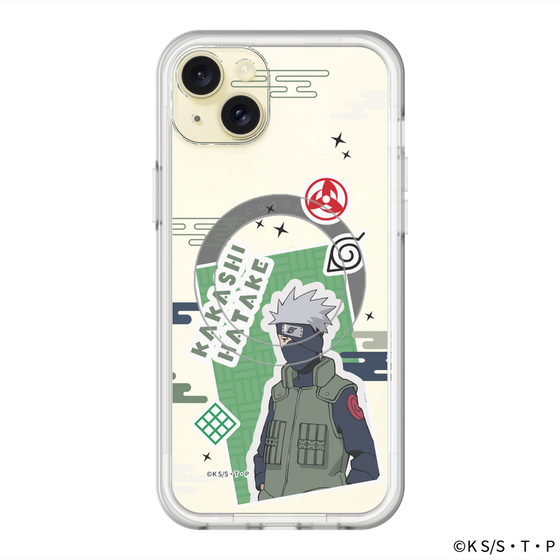 スリムプロテクションプレミアムケース with MagSafe［ NARUTO -ナルト- 疾風伝 - ステッカー - はたけカカシ ］