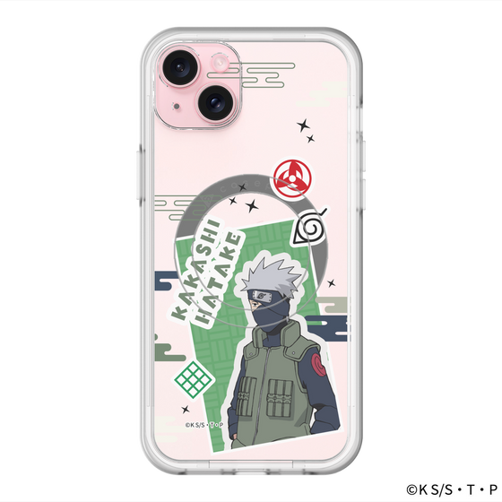 スリムプロテクションプレミアムケース with MagSafe［ NARUTO -ナルト- 疾風伝 - ステッカー - はたけカカシ ］