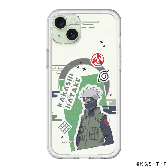 スリムプロテクションプレミアムケース with MagSafe［ NARUTO -ナルト- 疾風伝 - ステッカー - はたけカカシ ］